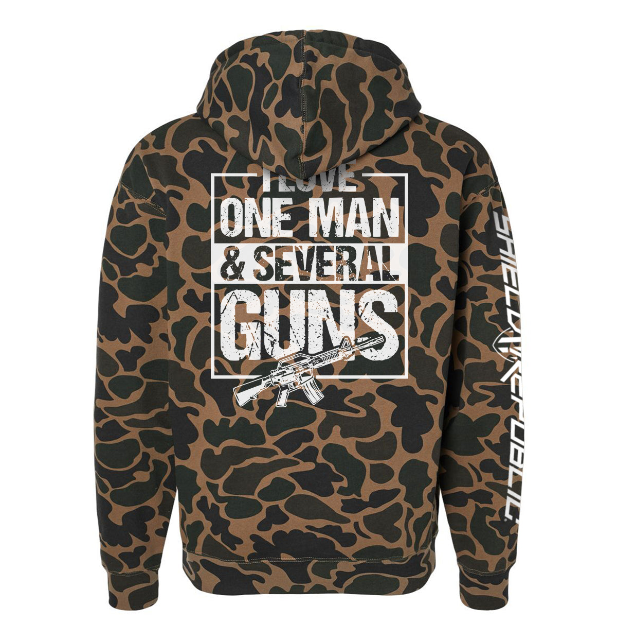 I Love One Man & Several Guns (Back Print) Shield Republic