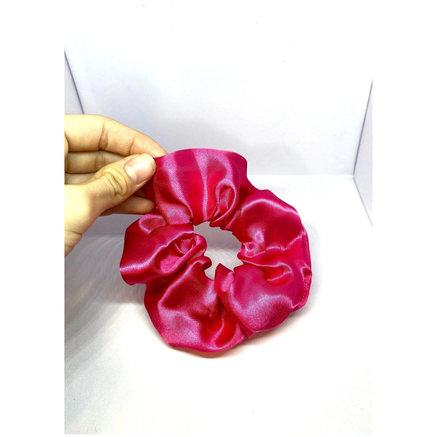 Mini Hot Pink Silk Scrunchie Enchanted Scrunch