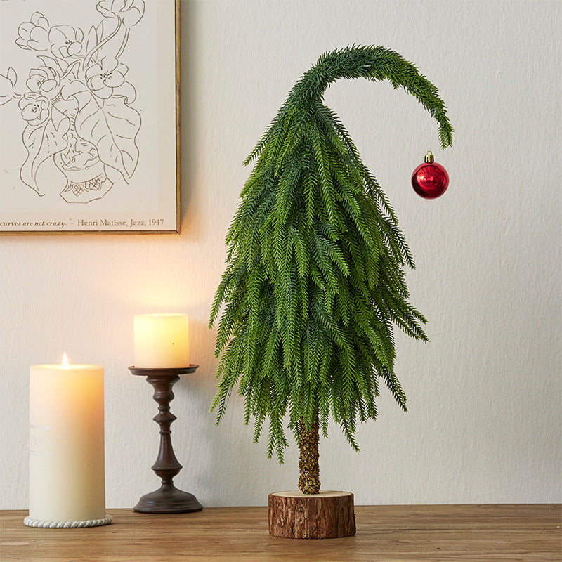 Crooked Neck Christmas Leaves Nobelson Home Small Desktop Ornament