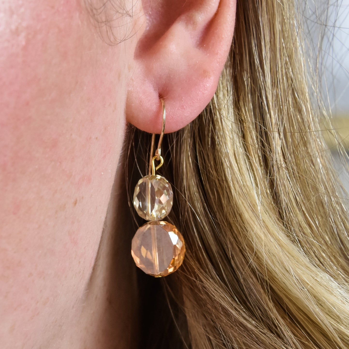 Champagne Earrings Emily Anne Designs LLC