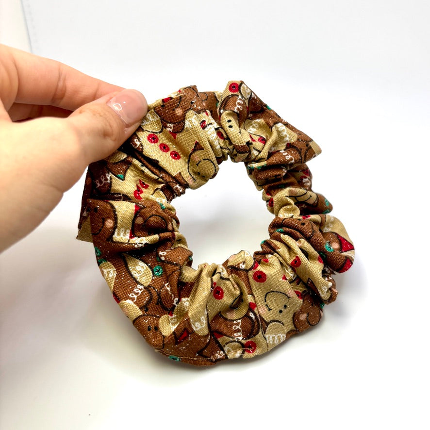 Mini Glitter Gingerbread Christmas Scrunchie Enchanted Scrunch