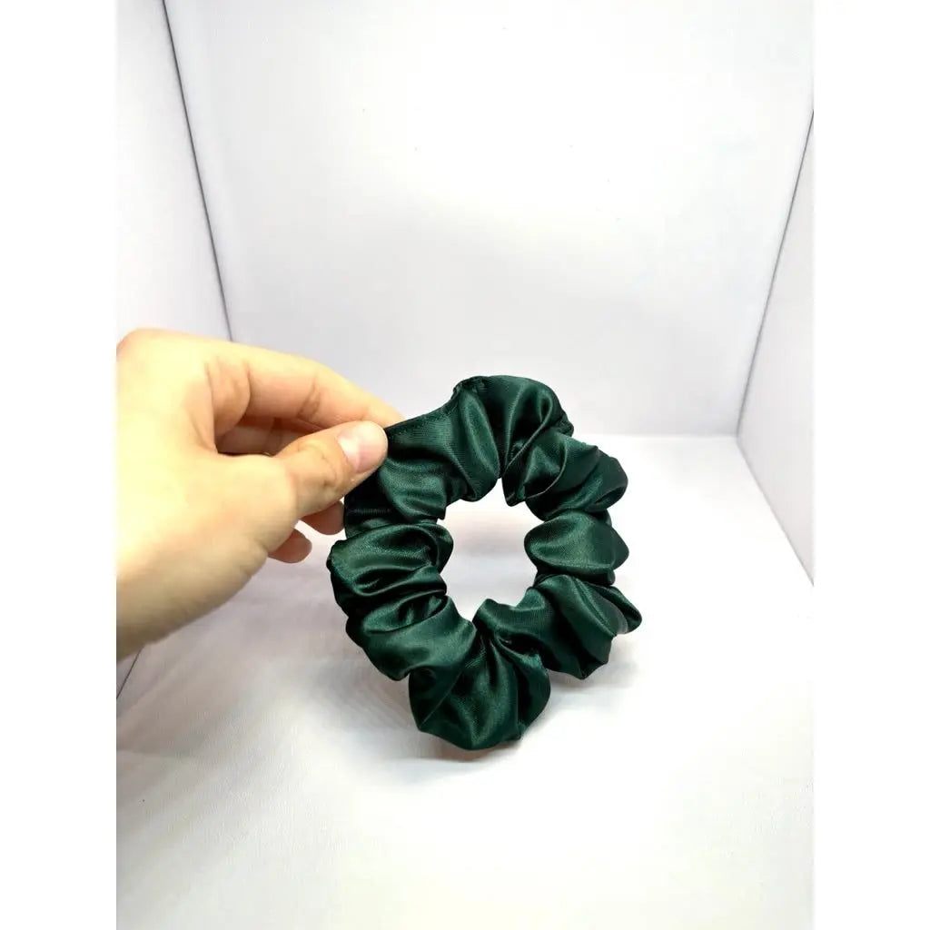 Mini Forest Green Silk Scrunchie Enchanted Scrunch
