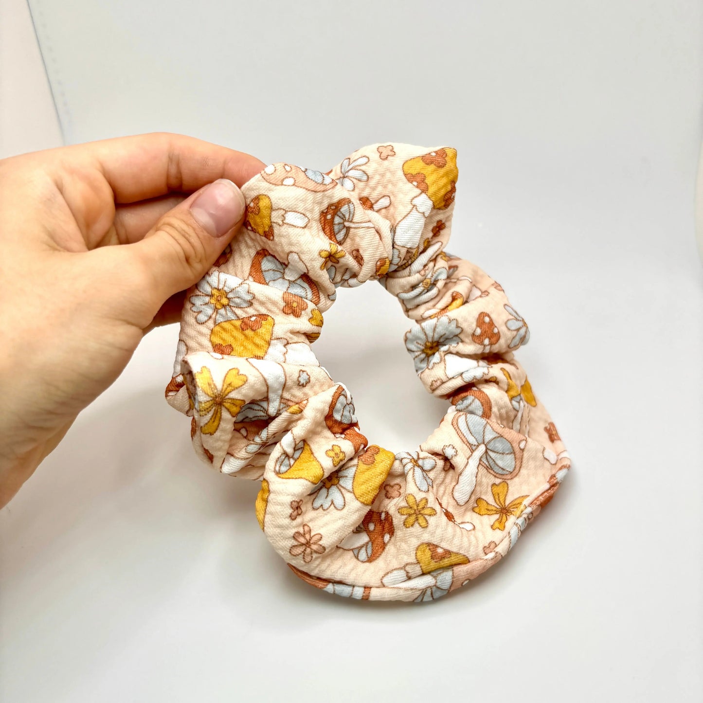 Mini Retro Mushroom Fall Bullet Scrunchie Enchanted Scrunch
