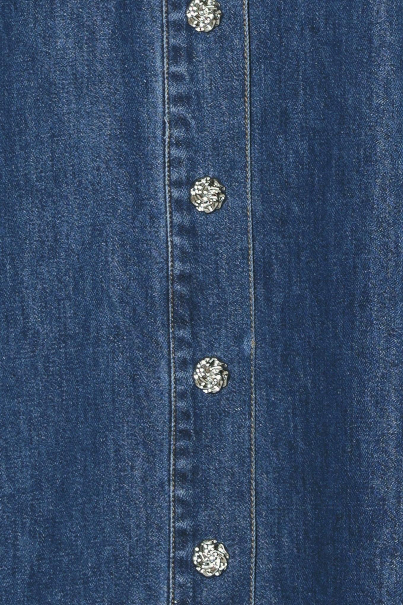 PARIS IN DENIM MIDI DRESS Flying Tomato