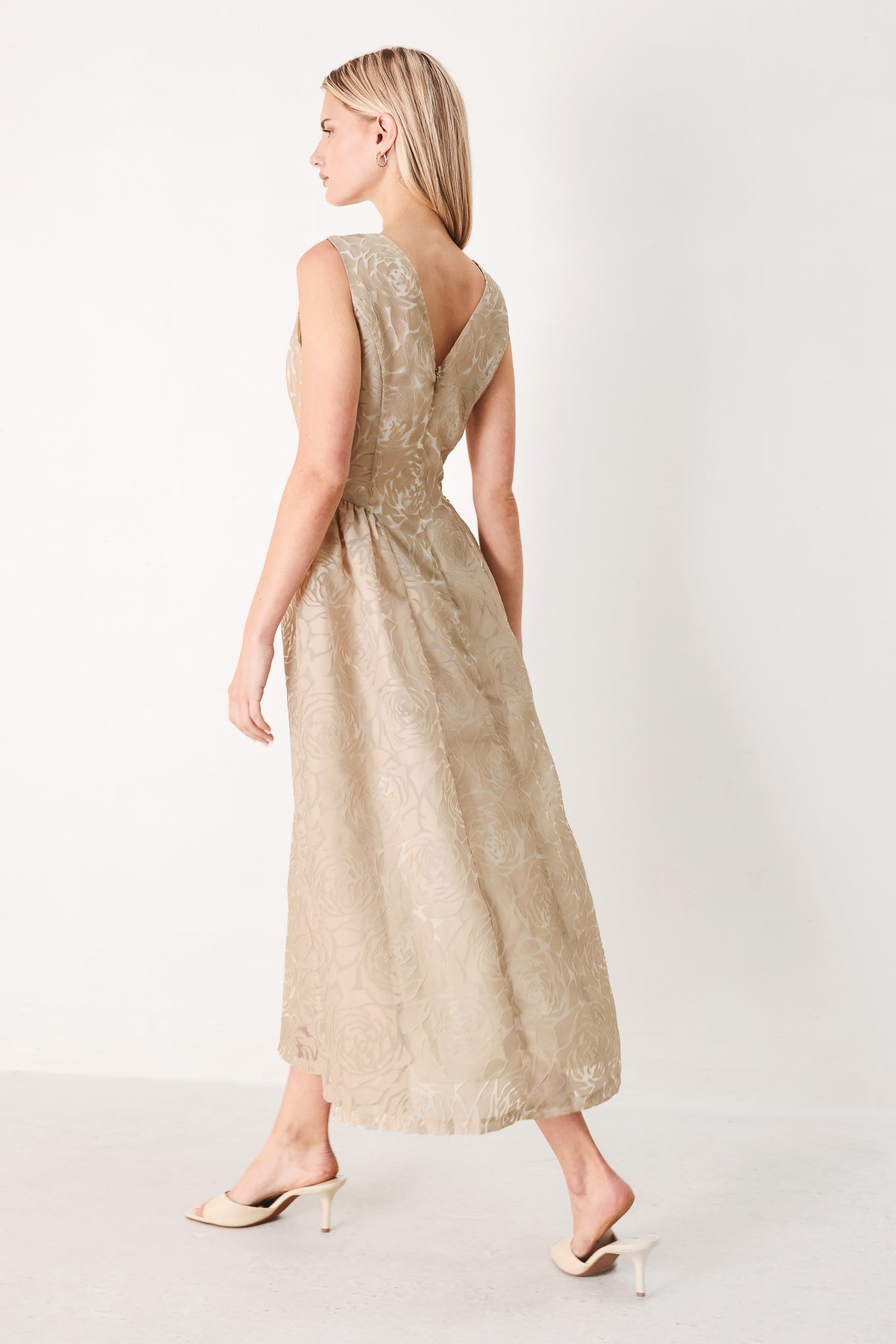 EVENING BLOSSOM ORGANZA MIDI DRESS Flying Tomato