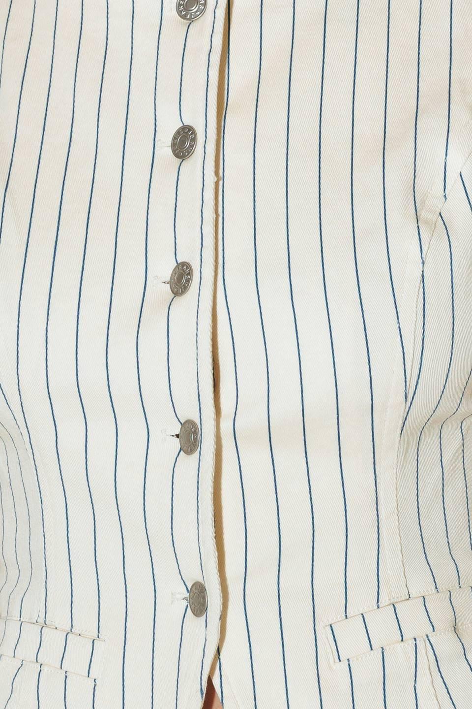 COFFEE RUN STRIPED WOVEN VEST Flying Tomato
