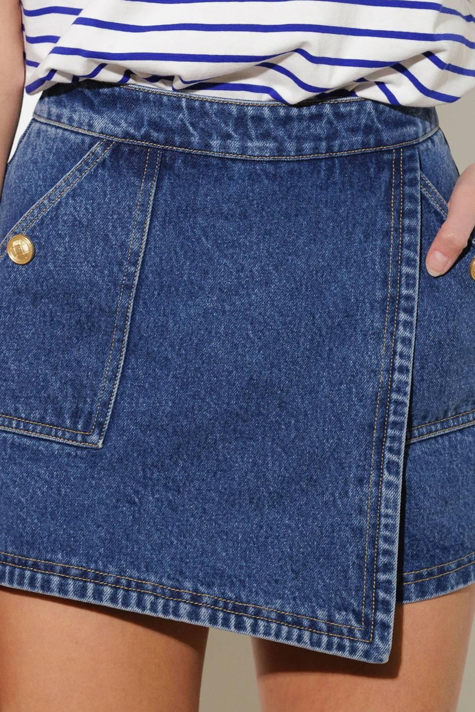 FOR A SECOND DENIM SKORT Flying Tomato