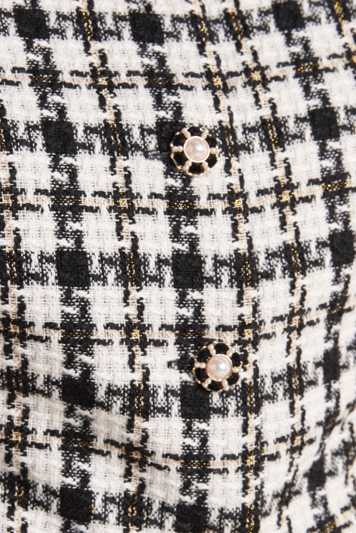 MONA CHECK TWEED VEST Flying Tomato