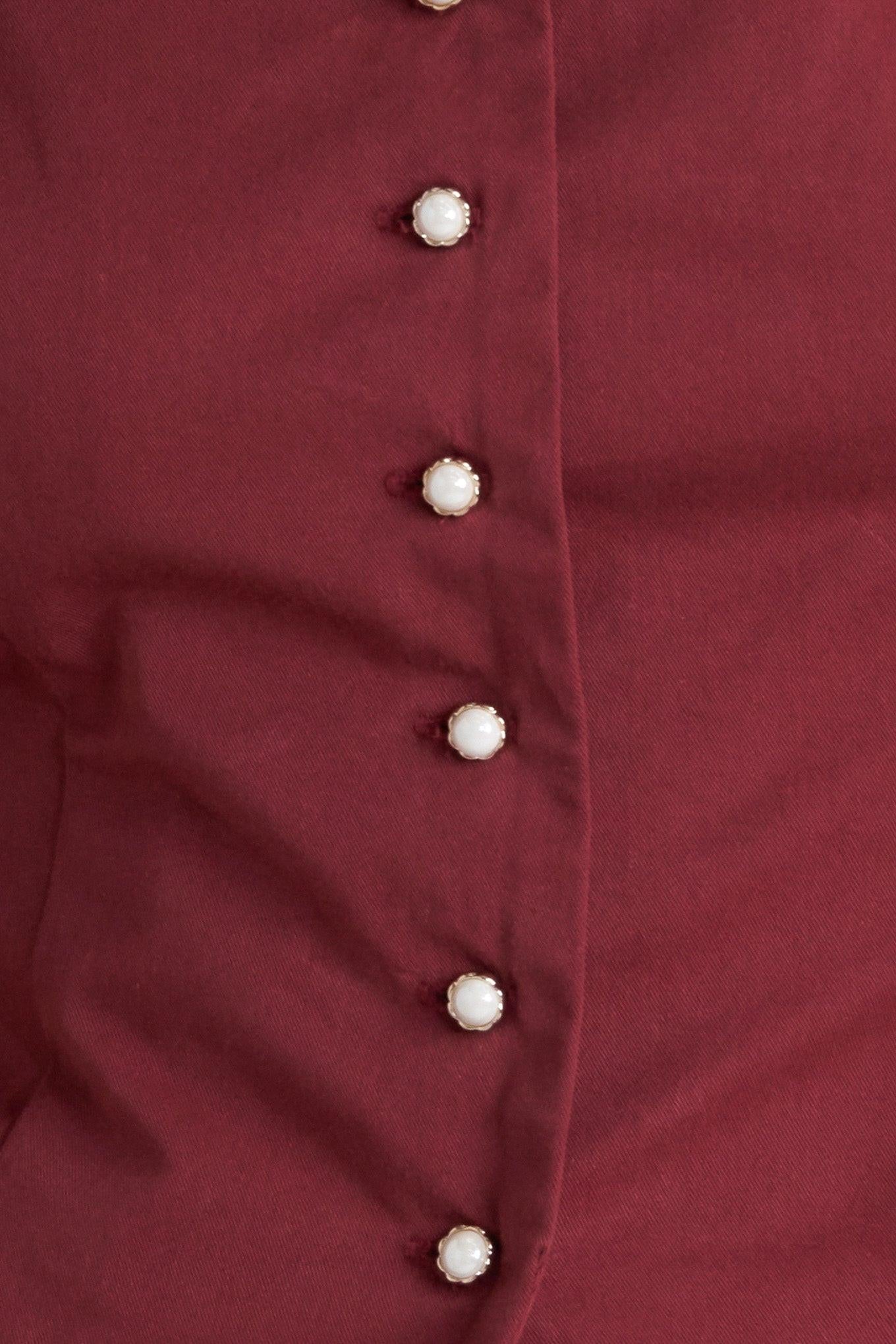 AMOUR SCALLOP WOVEN TOP Flying Tomato