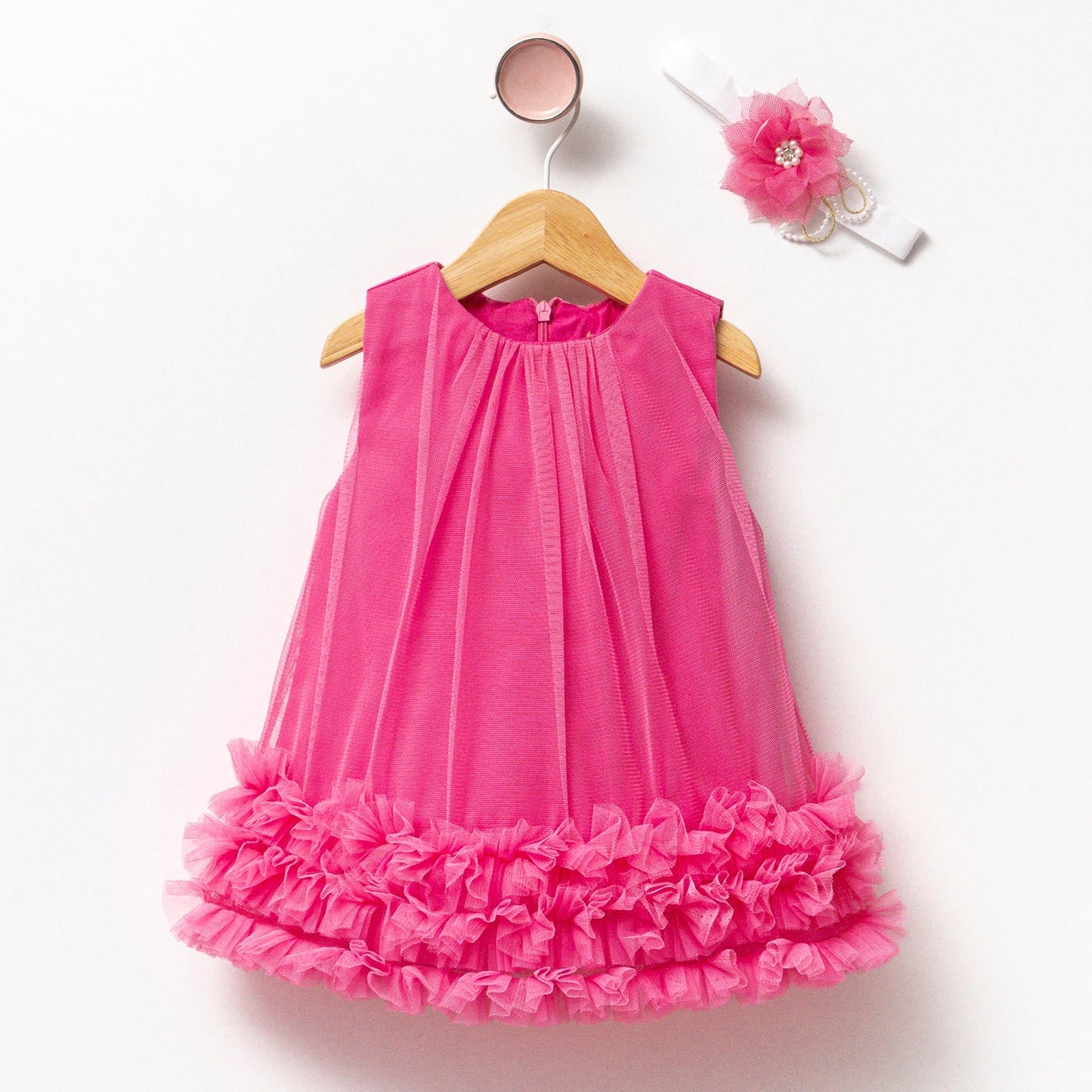 Nova Dress – Fuchsia Tulle Honey and Hive