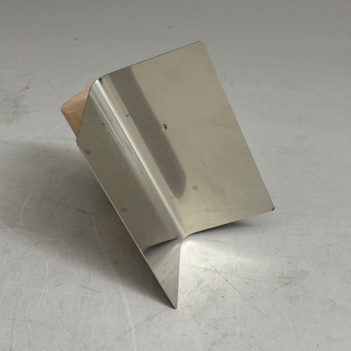 KRAFT TOOL CO Stainless Steel Outside Corner Tool with Wood Handle 4" x 2" 1/4"R PayWut