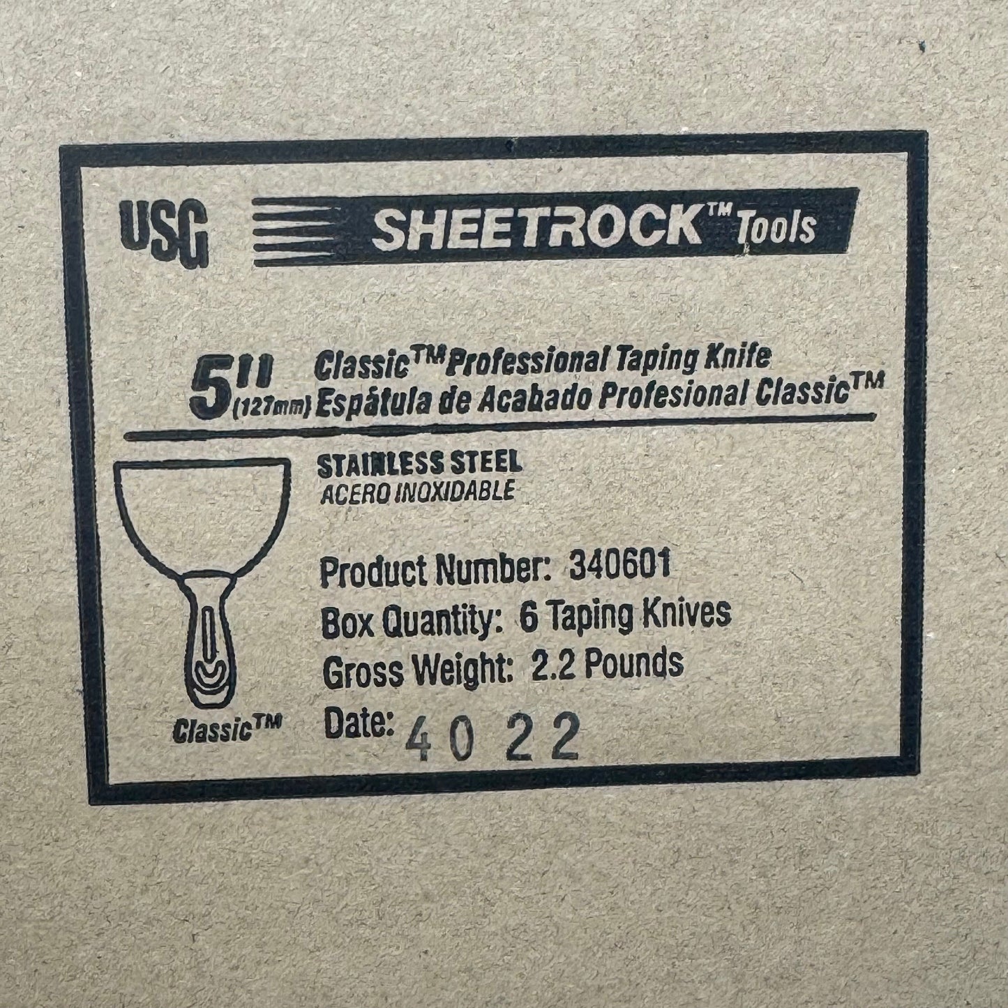 USG SHEETROCK TOOLS (2 PACK) Classic Professional Taping Knife 5" Green 340601 PayWut