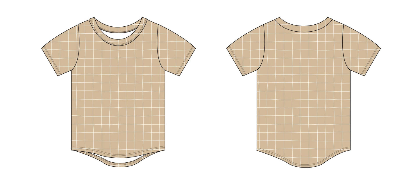 Cinnamon Cider Grid - Everyday Tee Blush Lotus
