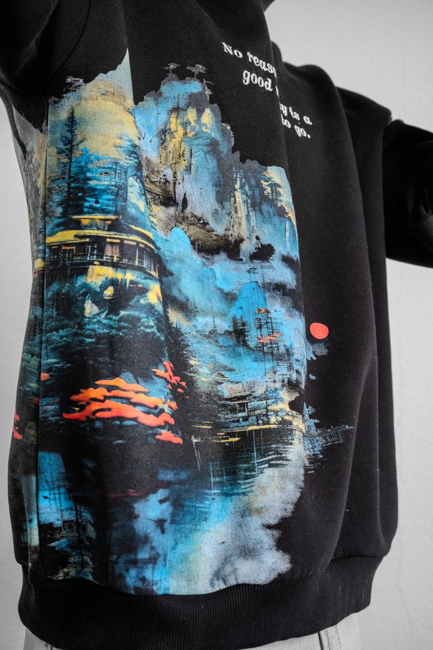 Galaxy View Oversize Sweatshirt Withinblack