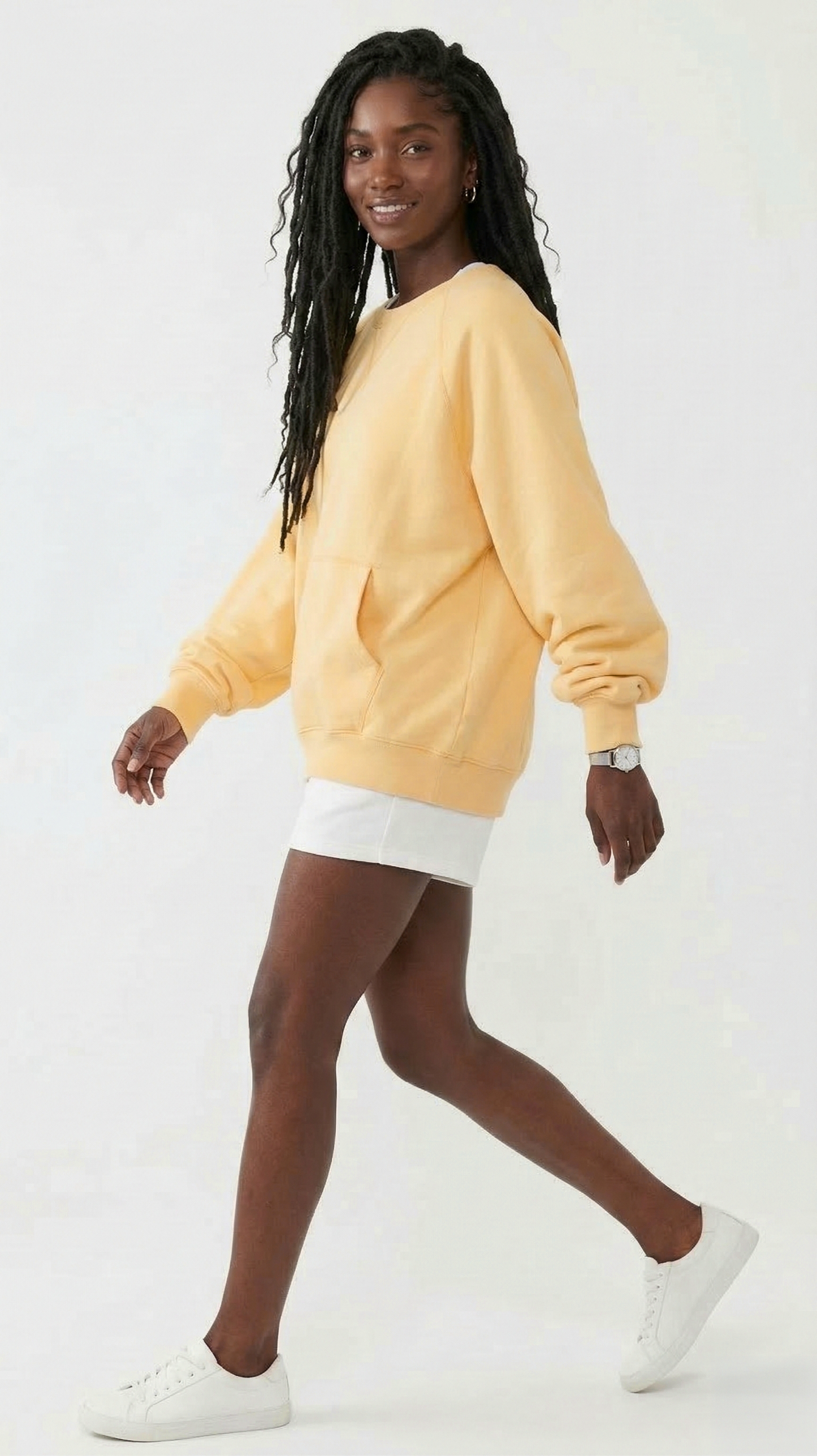 Butter Yellow Oversized Raglan Sweatshirt Tinyloverclothing
