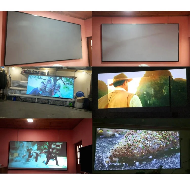 Projector Screen 84 92 100 Inch 16:9 HD Foldable Portable Projector Anti-light Movie Screen NovaCart