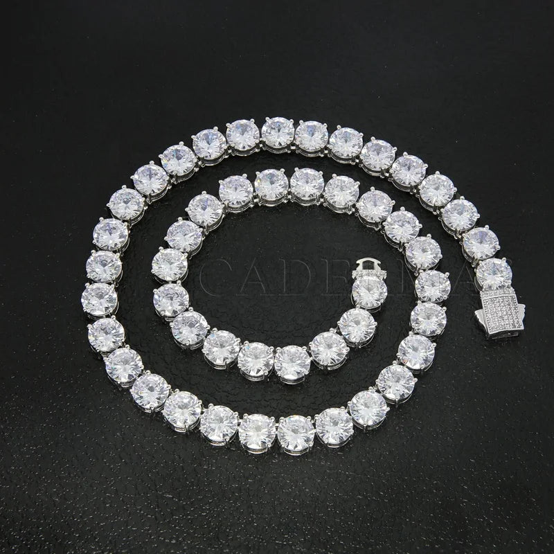 Cadermay 10mm D VVS Moissanite Diamond Iced Out Rapper Jewelry Personal Fashion Pendant Necklace Link Chain NovaCart