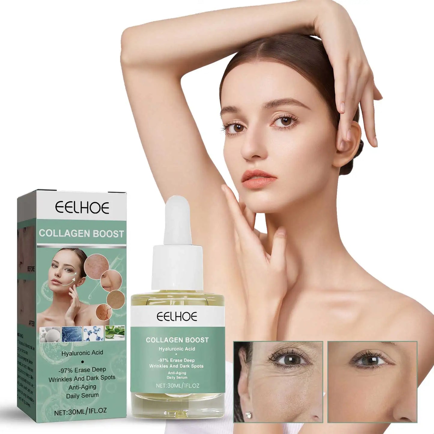 EELHOE Anti-Aging Serum with Vitamin C Collagen for Essence for Hydrating Lightening Firming Skin Care 100ml 30ml Dark Spot Remo NovaCart