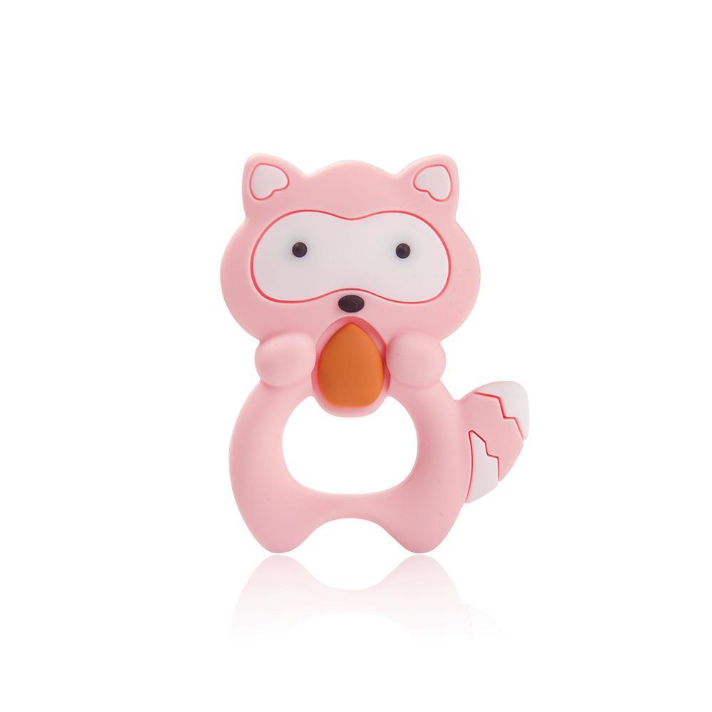 Silicone Raccoon Animal Cartoon Teether Food Grade Chewable Teething Toddle Safe For Baby And Perfect Gift For Babies Stevvex