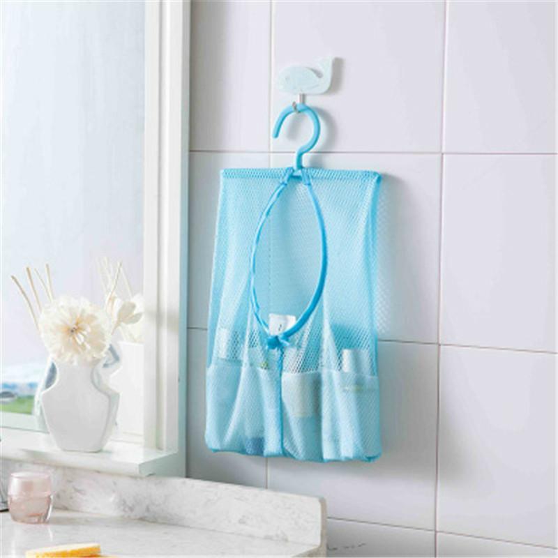 Bathroom Multifunctional Hanging Storage Mesh Bags Eco-Friendly Mesh Bath Toys Baskets For Bathroom For Storage Items Stevvex