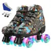 TopSupply New Design High-top for Adult Unisex Indoor and Outdoor Skating Four Light up Wheels Roller Skates With Shoes Bag NovaCart