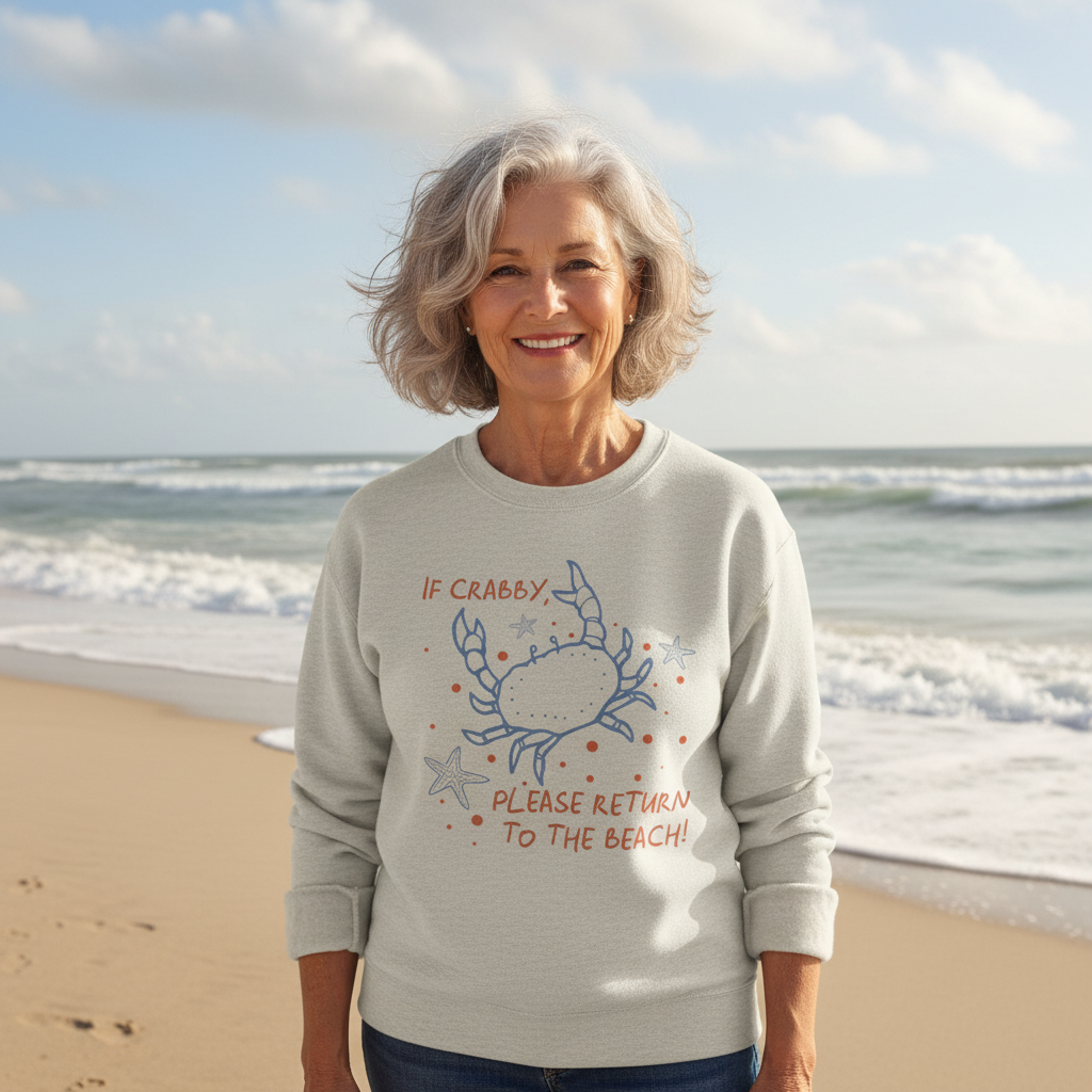 If Crabby, Please Return To The Beach Ivy + Cloth