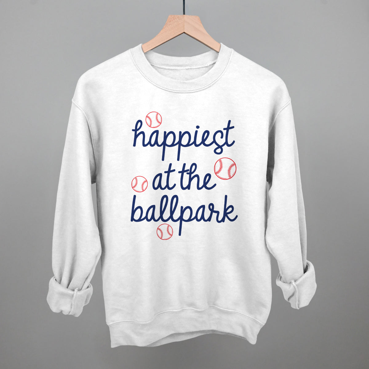 Happiest At The Ballpark Navy Script Ivy + Cloth