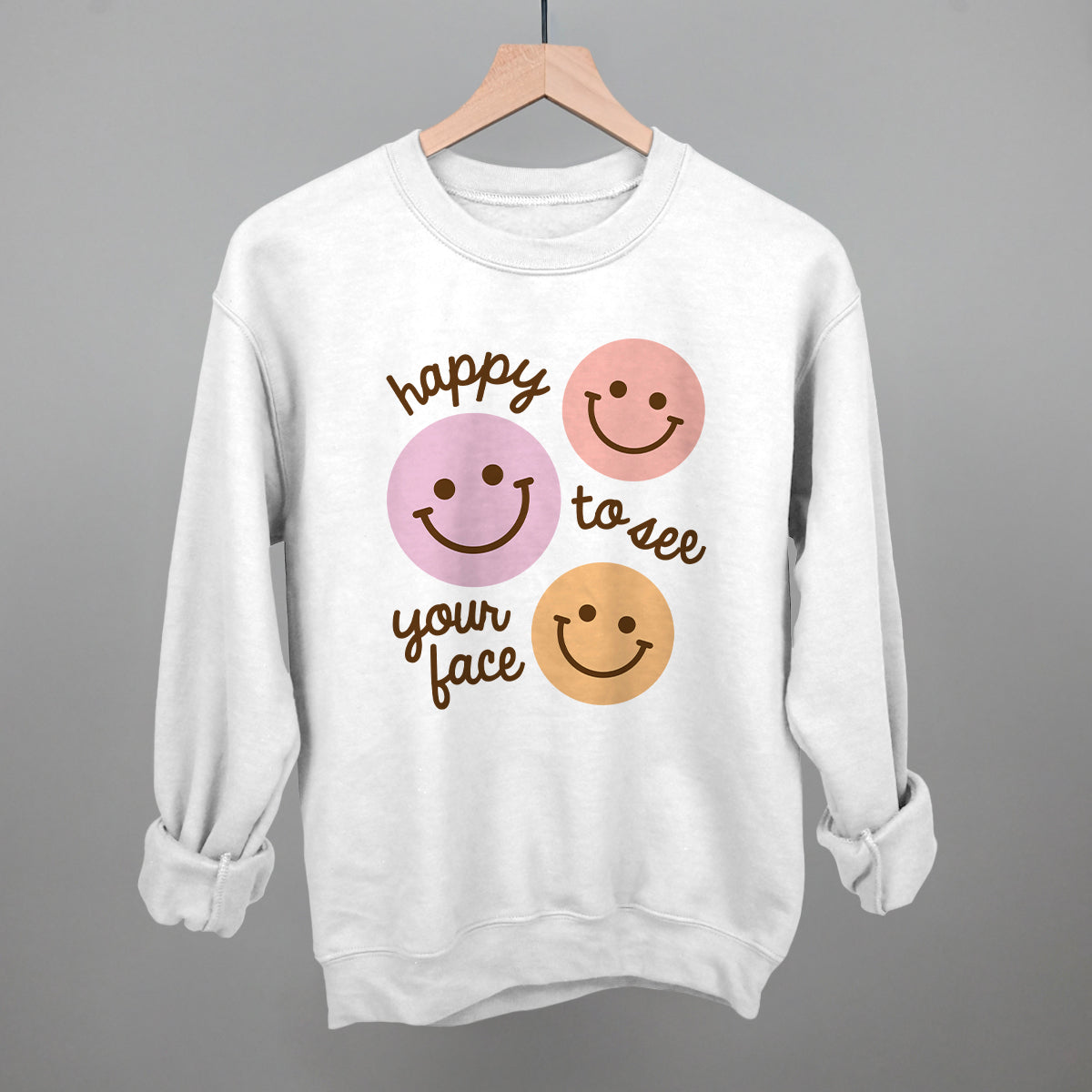 Happy To See Your Face (Smiley Faces + Script) Ivy + Cloth