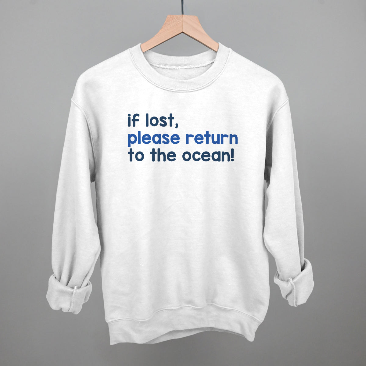 If Lost, Please Return To The Ocean (Text Only) Ivy + Cloth