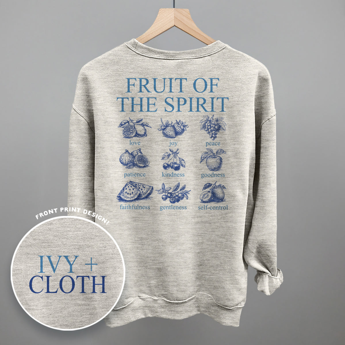 Fruit Of The Spirit (Blue) (Back Print) Ivy + Cloth