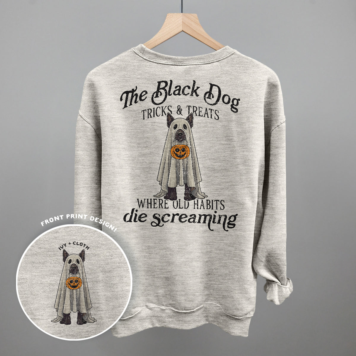 The Black Dog Tricks and Treats (Back Print) Ivy + Cloth