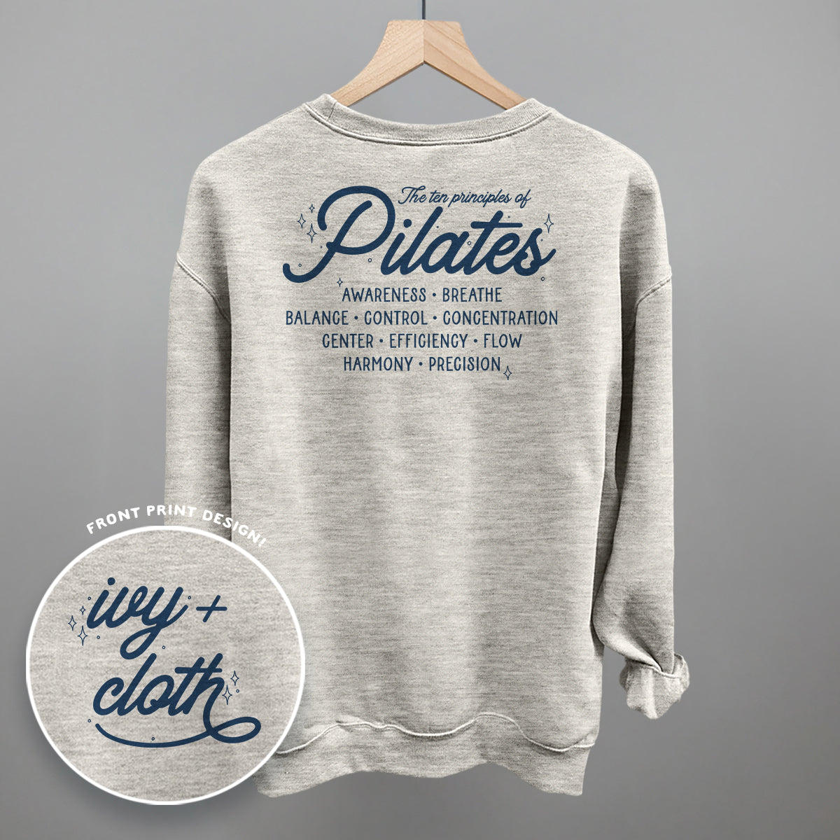 The 10 Principles Of Pilates (Back Print) Ivy + Cloth