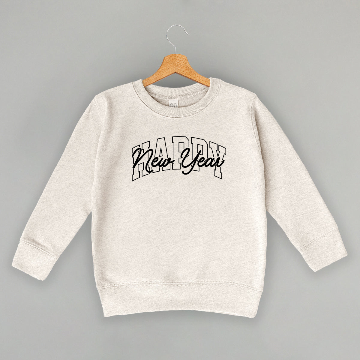 Happy New Year Black Arch + Script (Kids) Ivy + Cloth