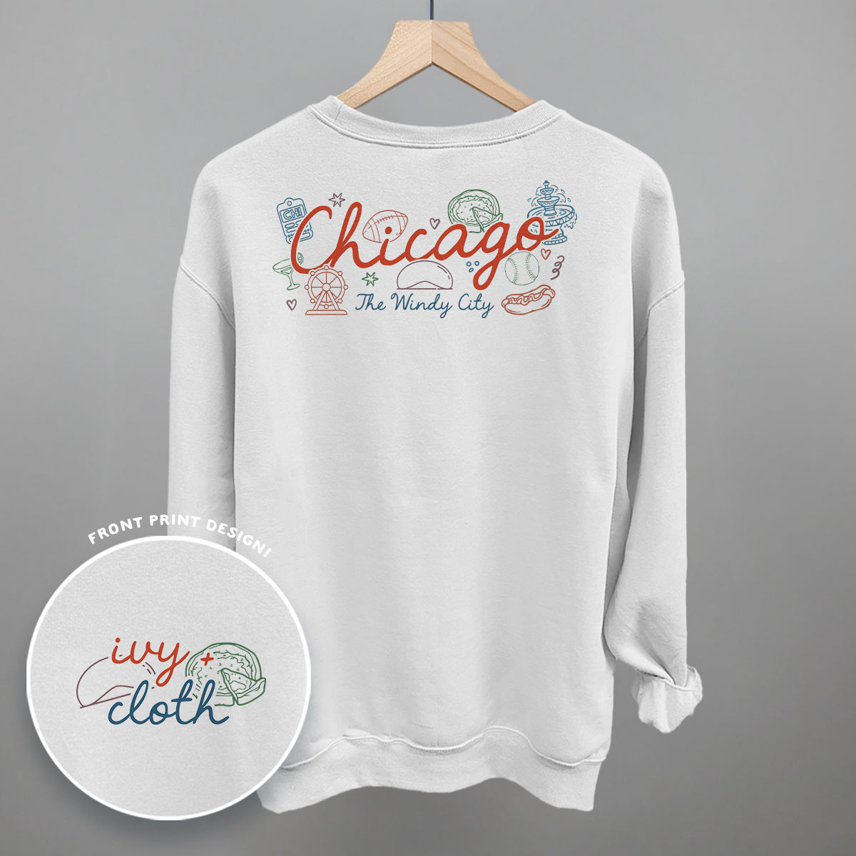 Chicago Doodles (Back Print) Ivy + Cloth