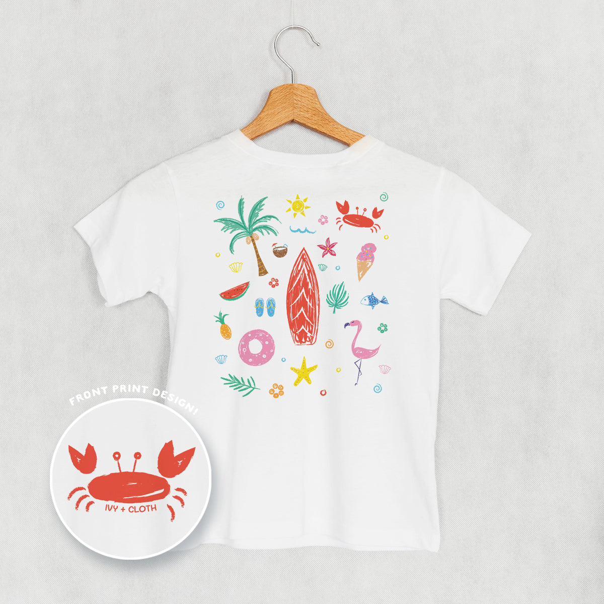 Beach Doodles (Kids Back Print) Ivy + Cloth