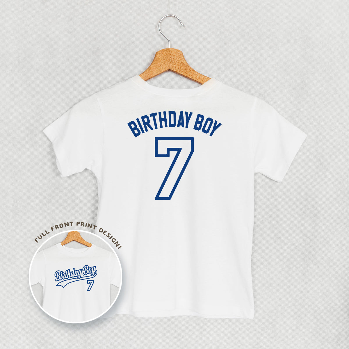 Birthday Boy Varsity #7 (Kids Back Print) Ivy + Cloth