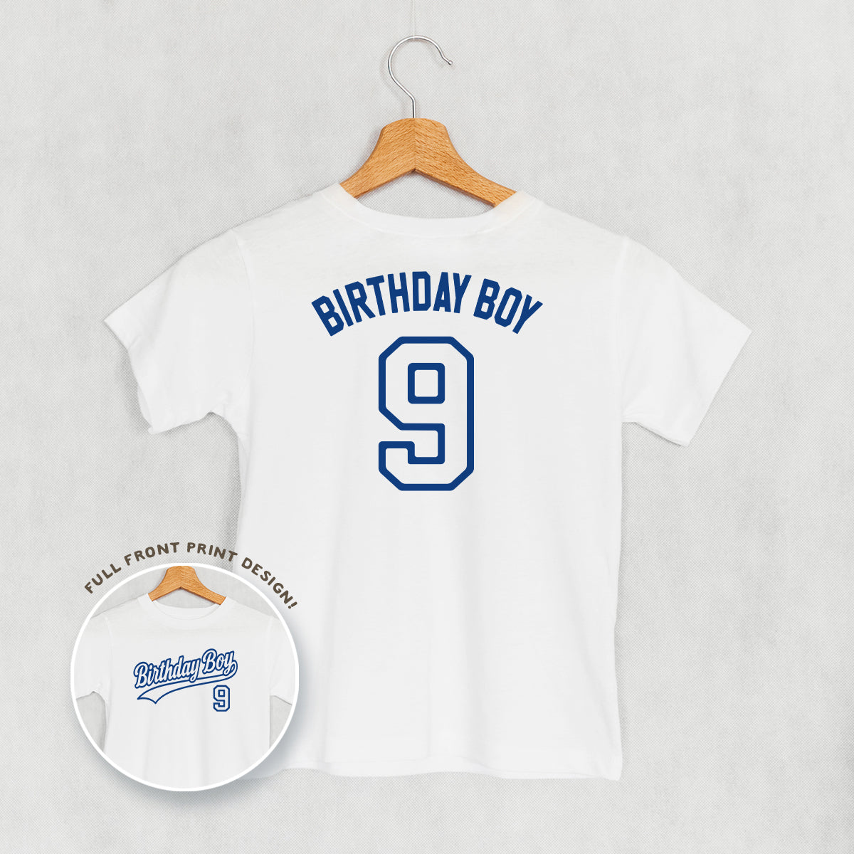 Birthday Boy Varsity #9 (Kids Back Print) Ivy + Cloth