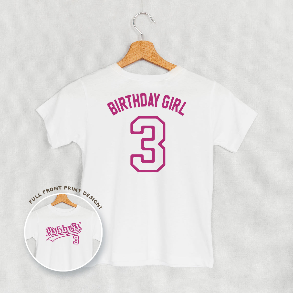 Birthday Girl Varsity #3 (Kids Back Print) Ivy + Cloth