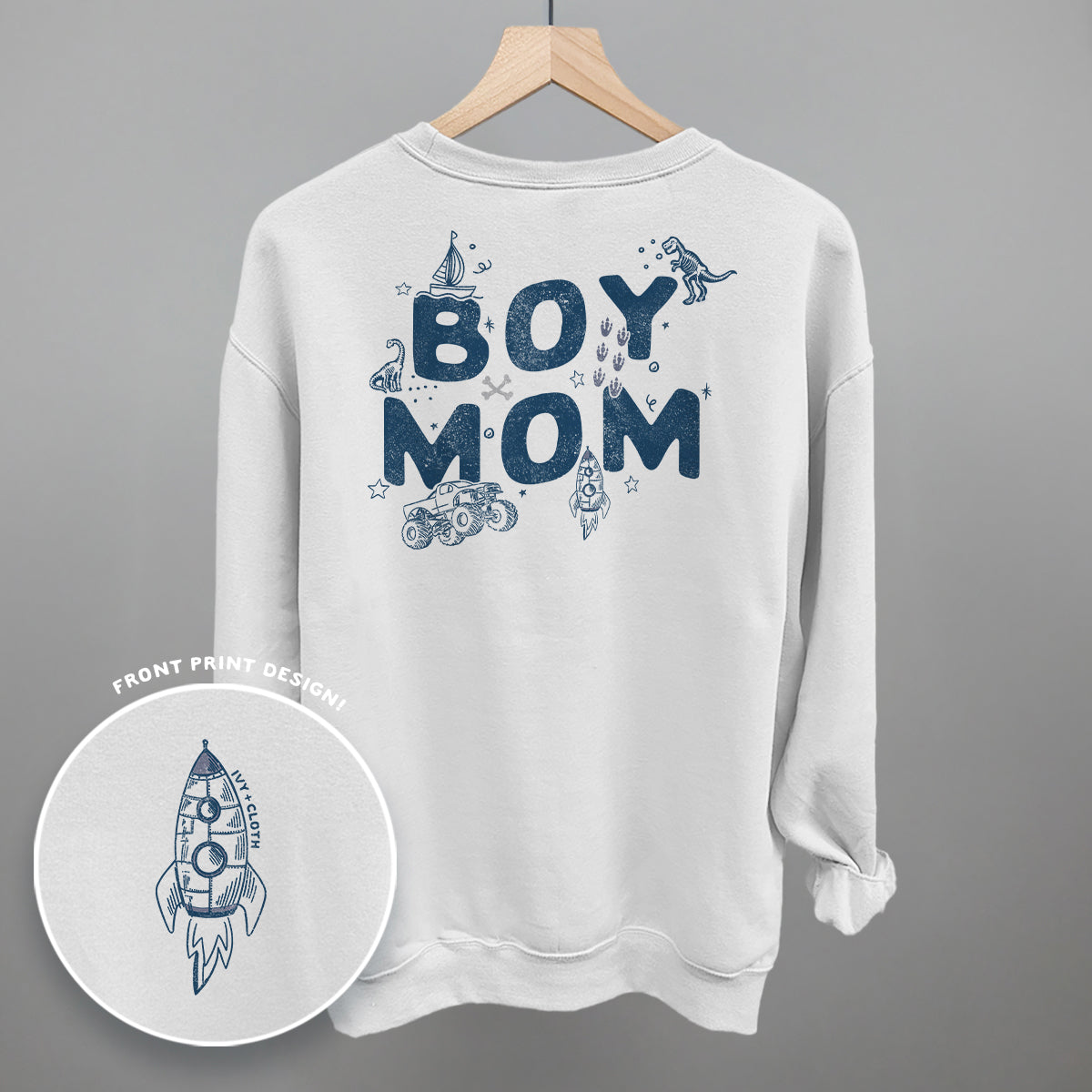 Boy Mom Doodles (Back Print) Ivy + Cloth