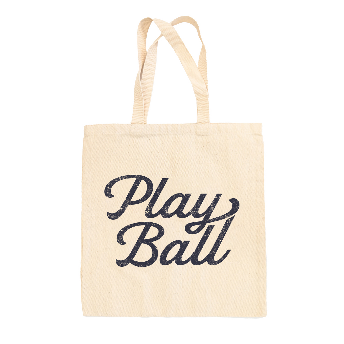 Play Ball Vintage Script Tote Bag Ivy + Cloth