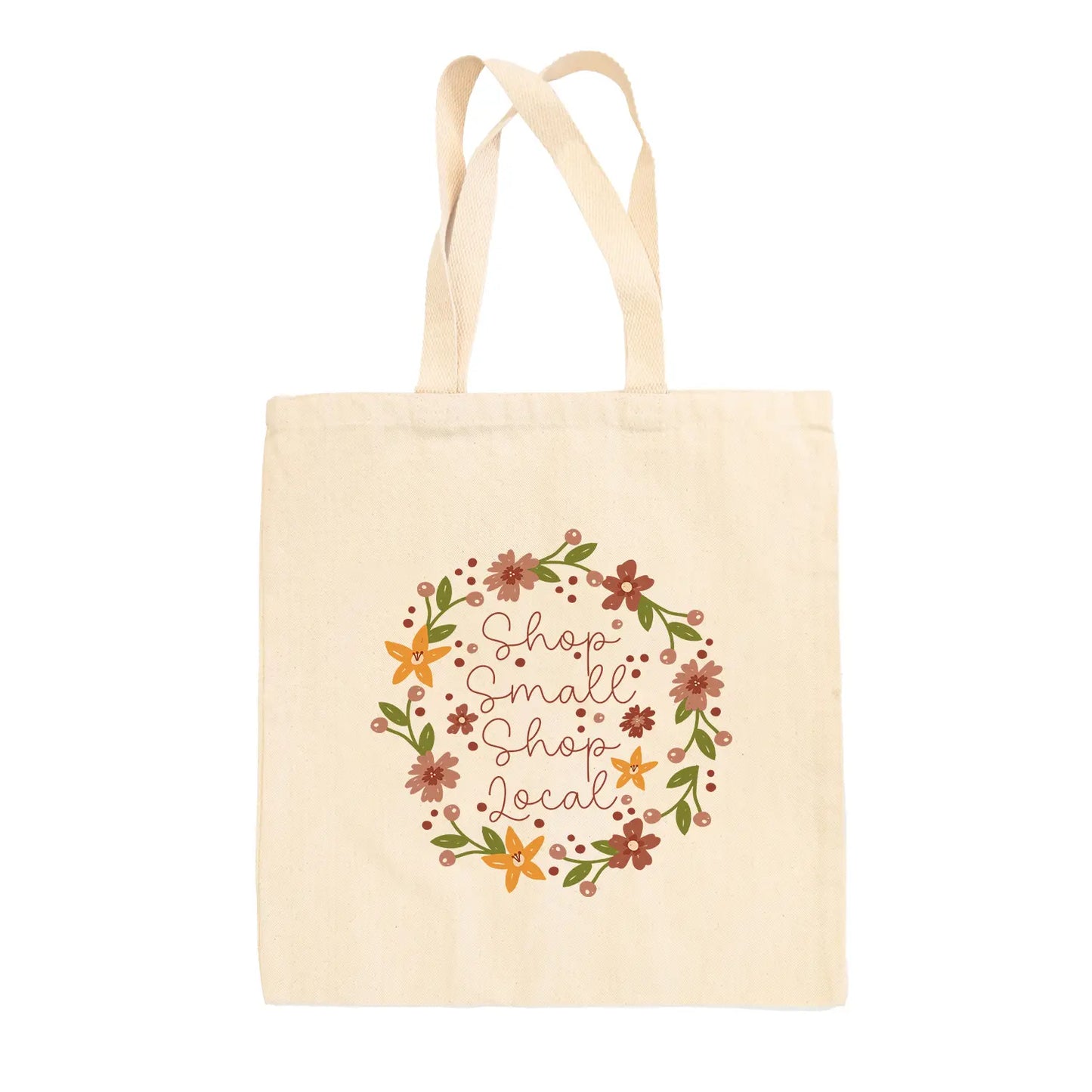 Shop Small Shop Local Wreath Tote Bag Ivy + Cloth
