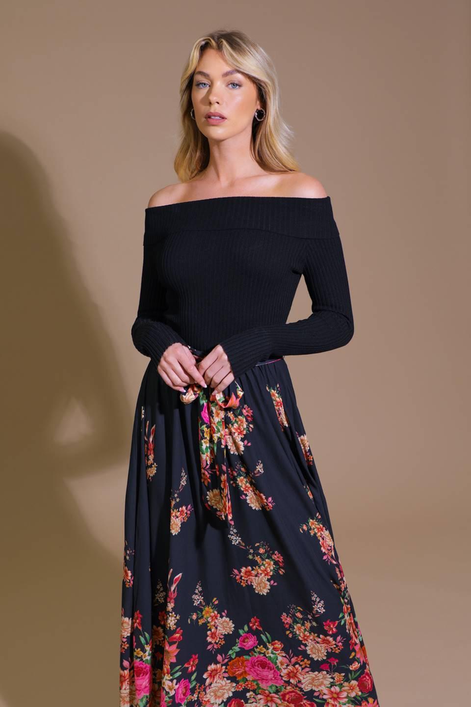MORNING SONG SWEATER WOVEN MIDI DRESS Flying Tomato