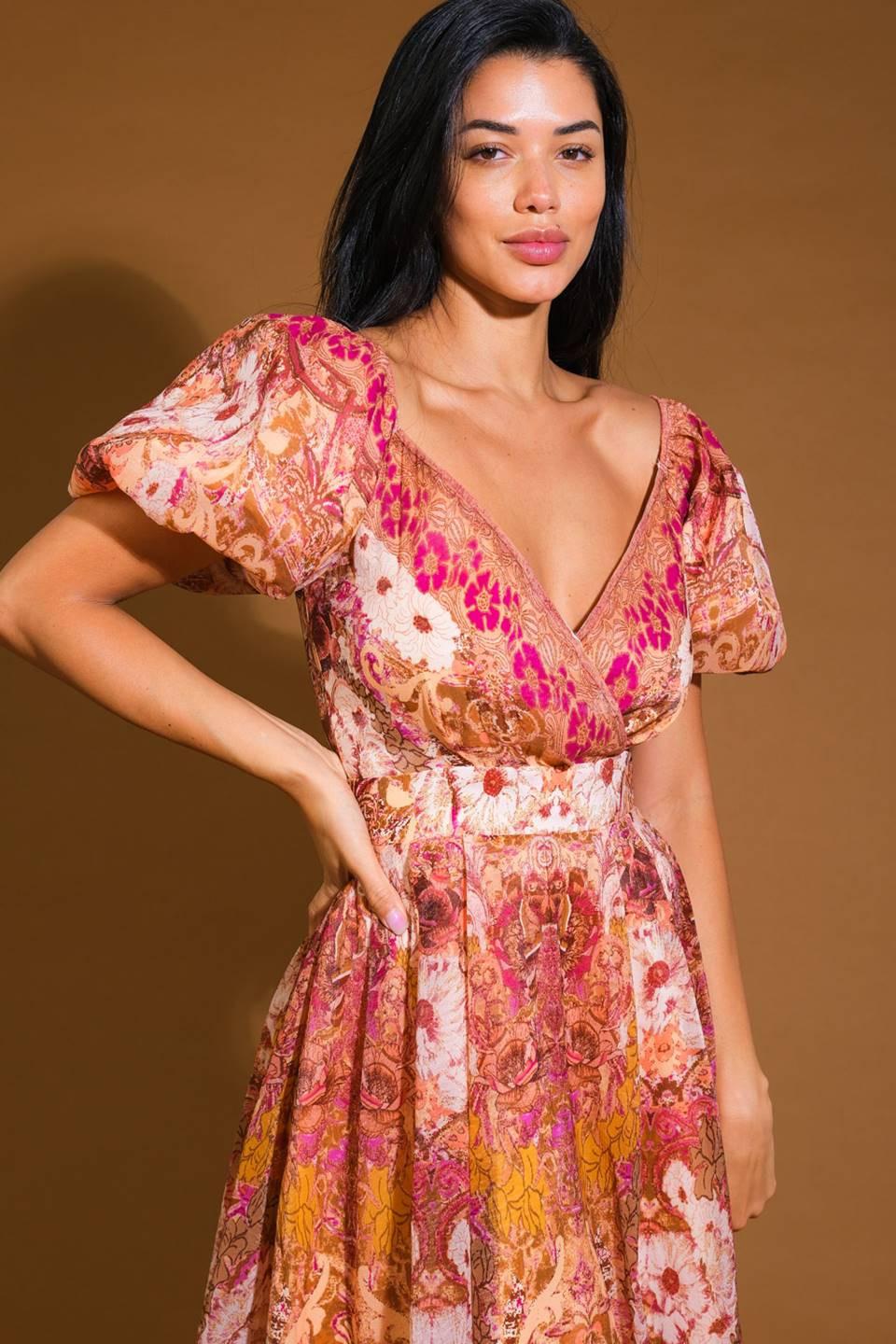 FOR GOOD WOVEN MIDI DRESS Flying Tomato