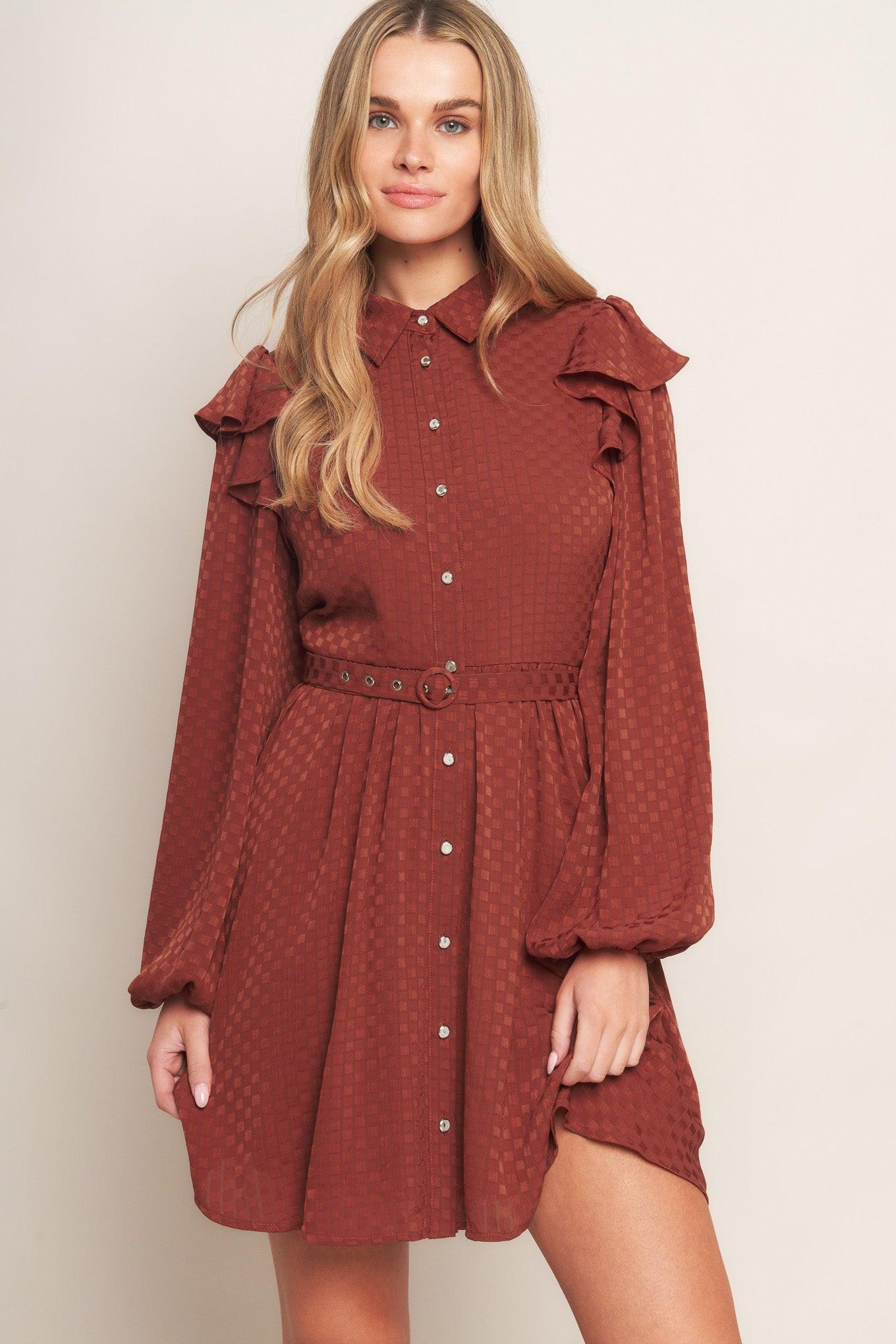 CALL IT LOVE WOVEN MINI DRESS Flying Tomato