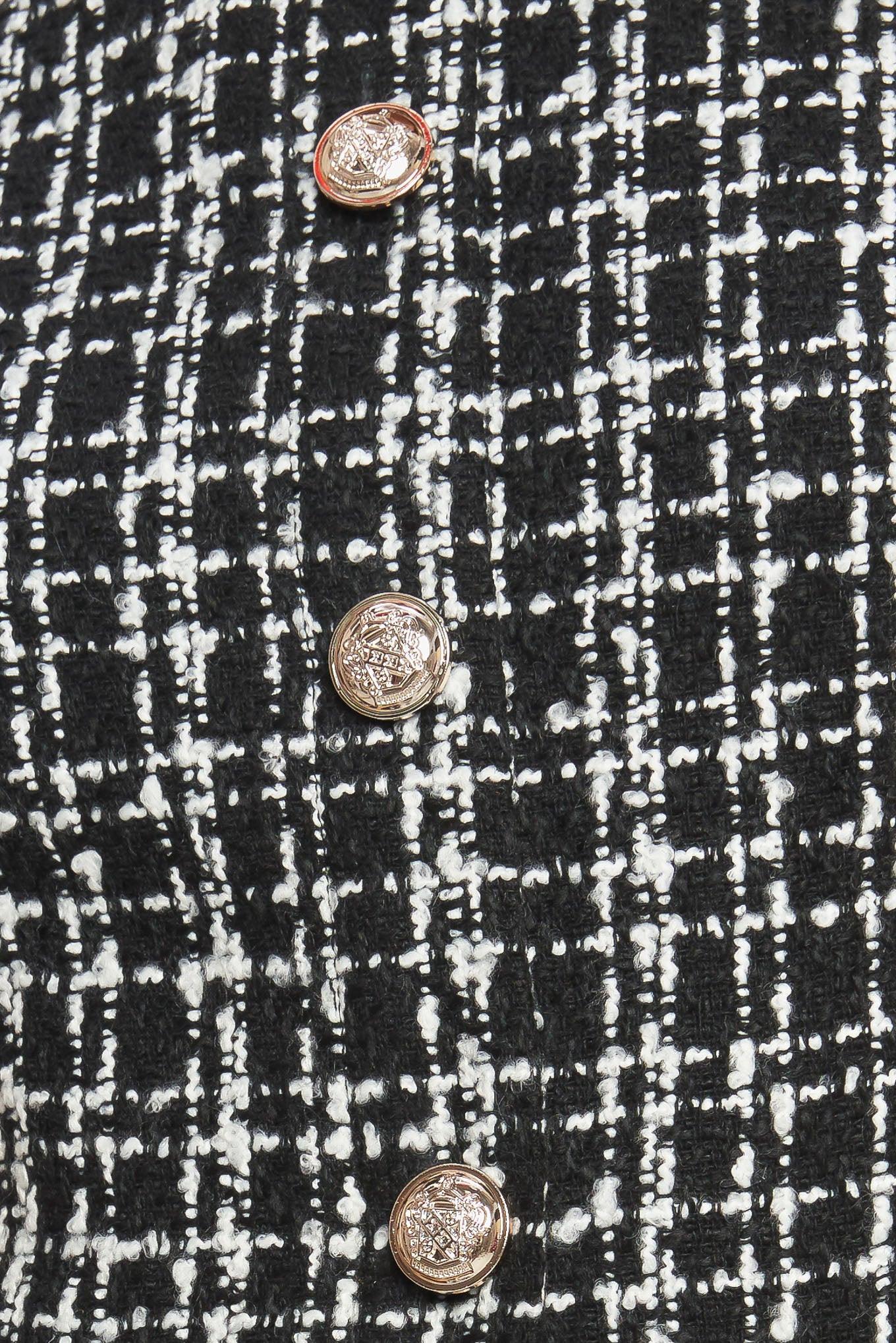 MODERN ICON TWEED WOVEN MINI DRESS Flying Tomato