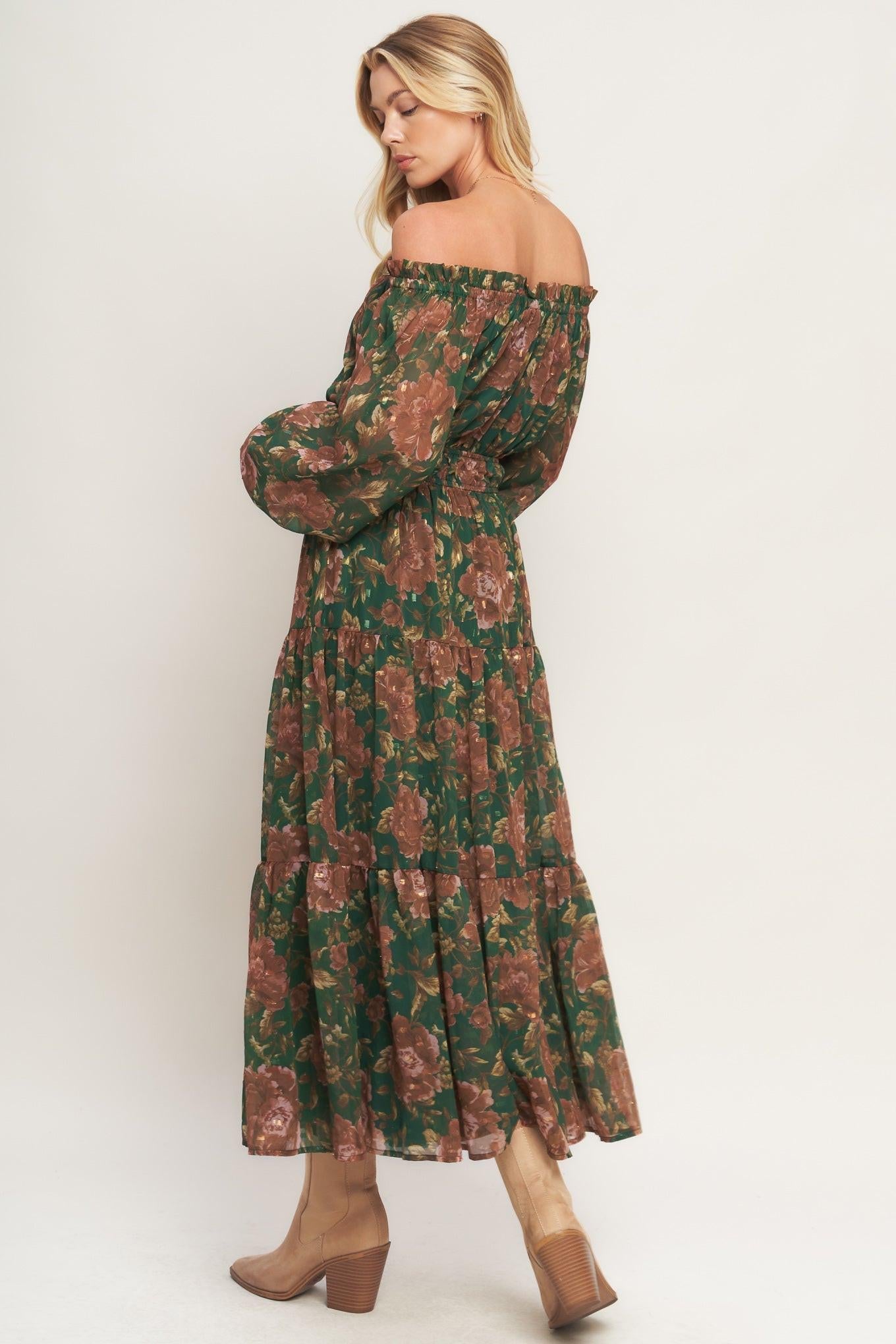 TERRACOTTA TRAIL WOVEN MIDI DRESS Flying Tomato
