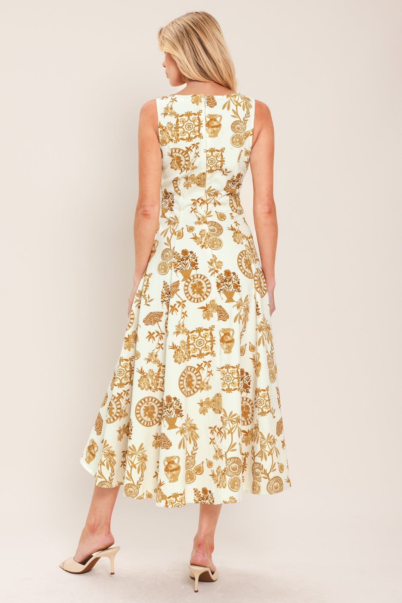 CITRUS COAST WOVEN MIDI DRESS Flying Tomato