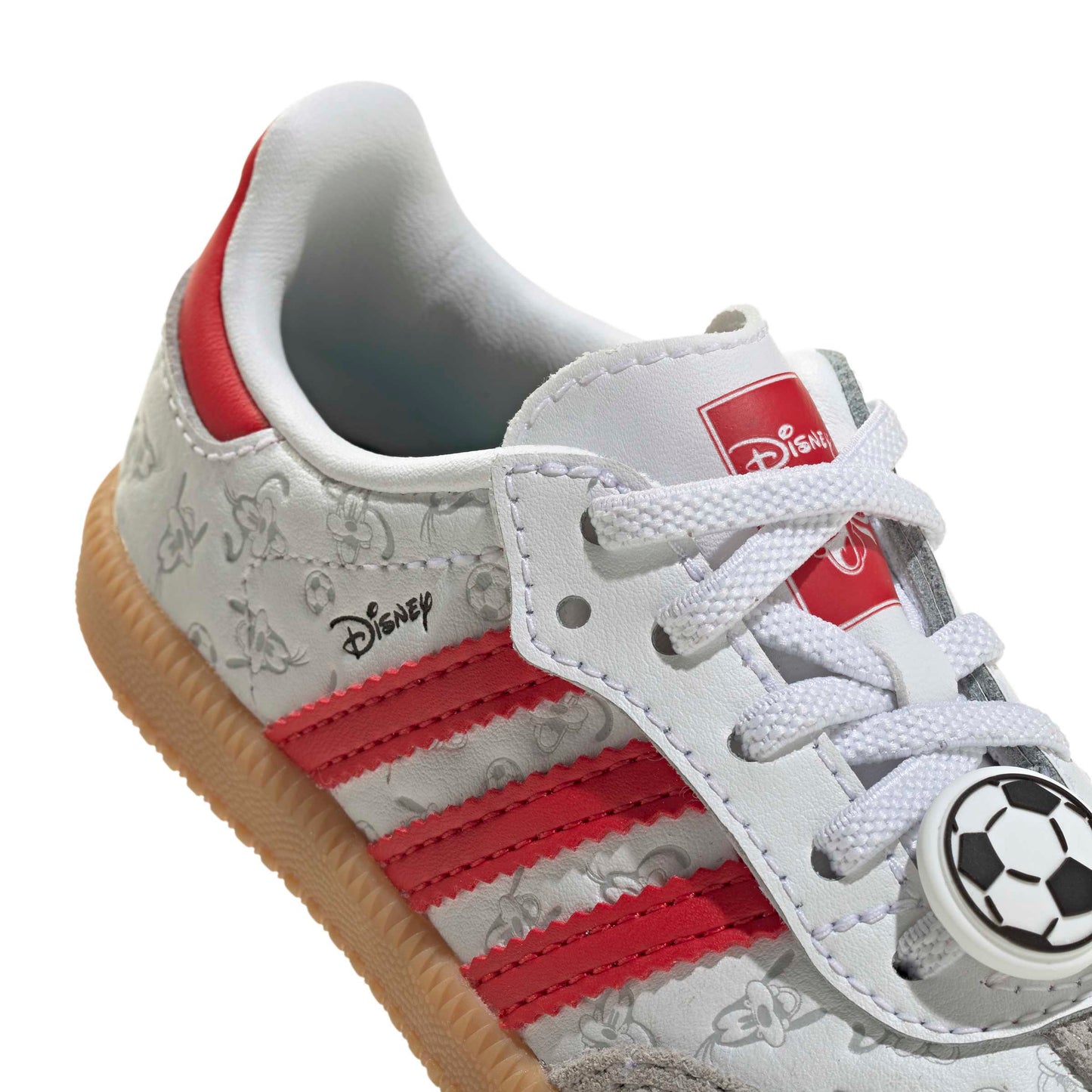 Adidas (PS) Disney Samba OG Elastic Lace - White/Red Denim Exchange