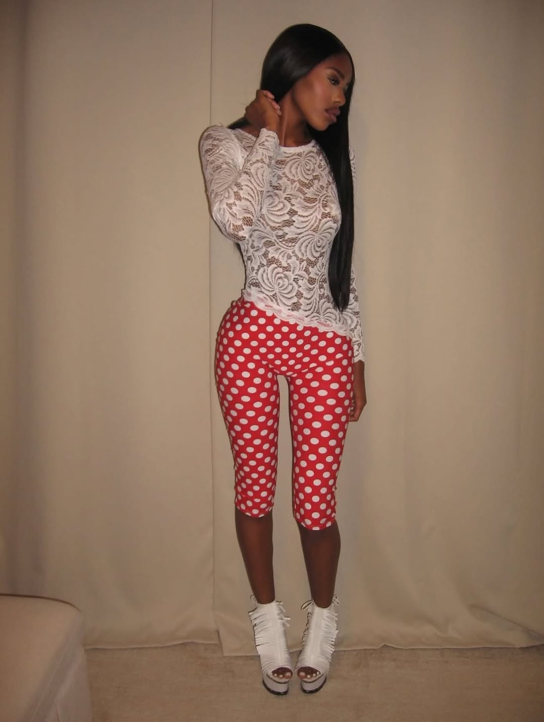 Lace Polka Dot Romper DALOVELY STYLE