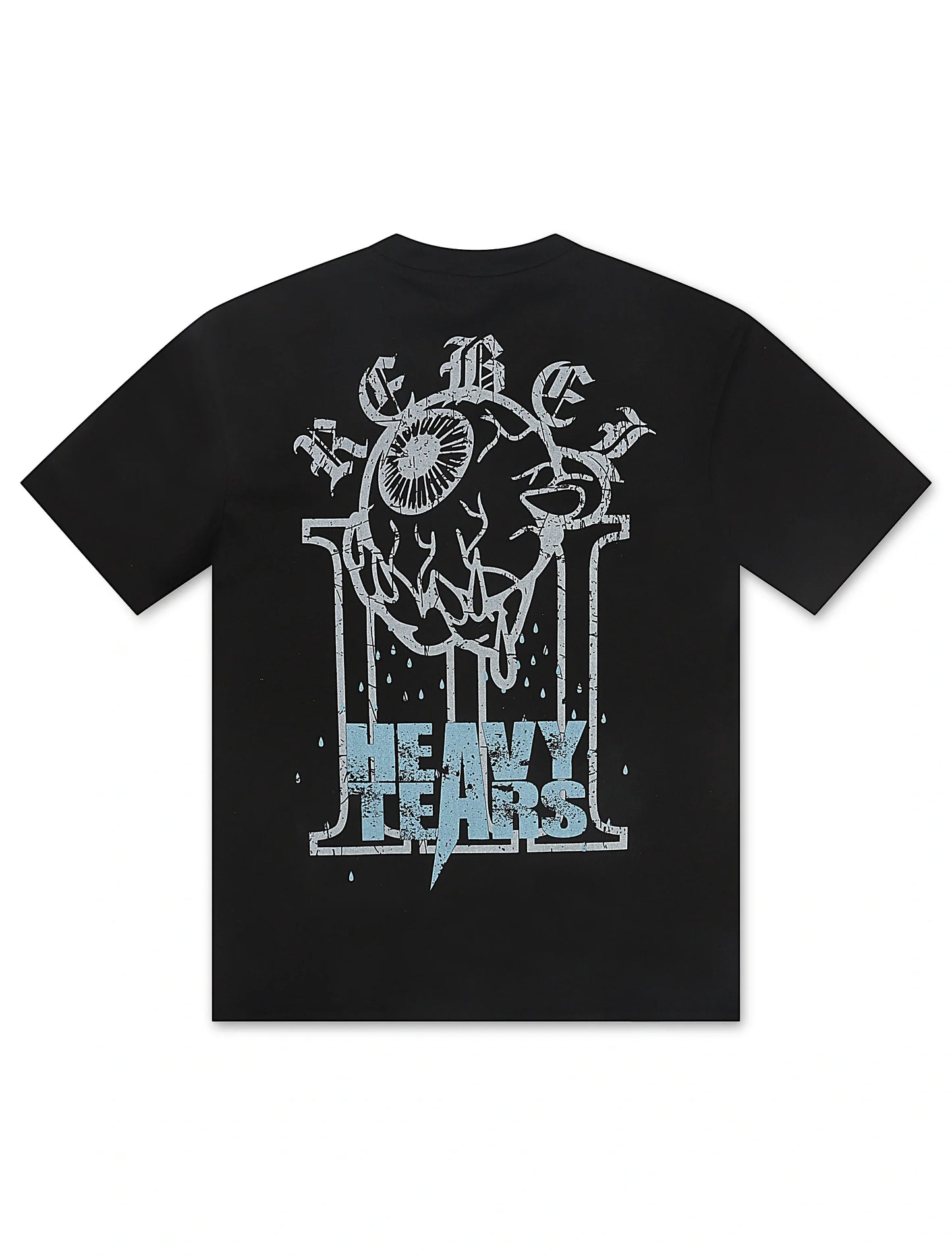 Rebel Minds Heavy Tears Rhinestone Tee - Black Denim Exchange